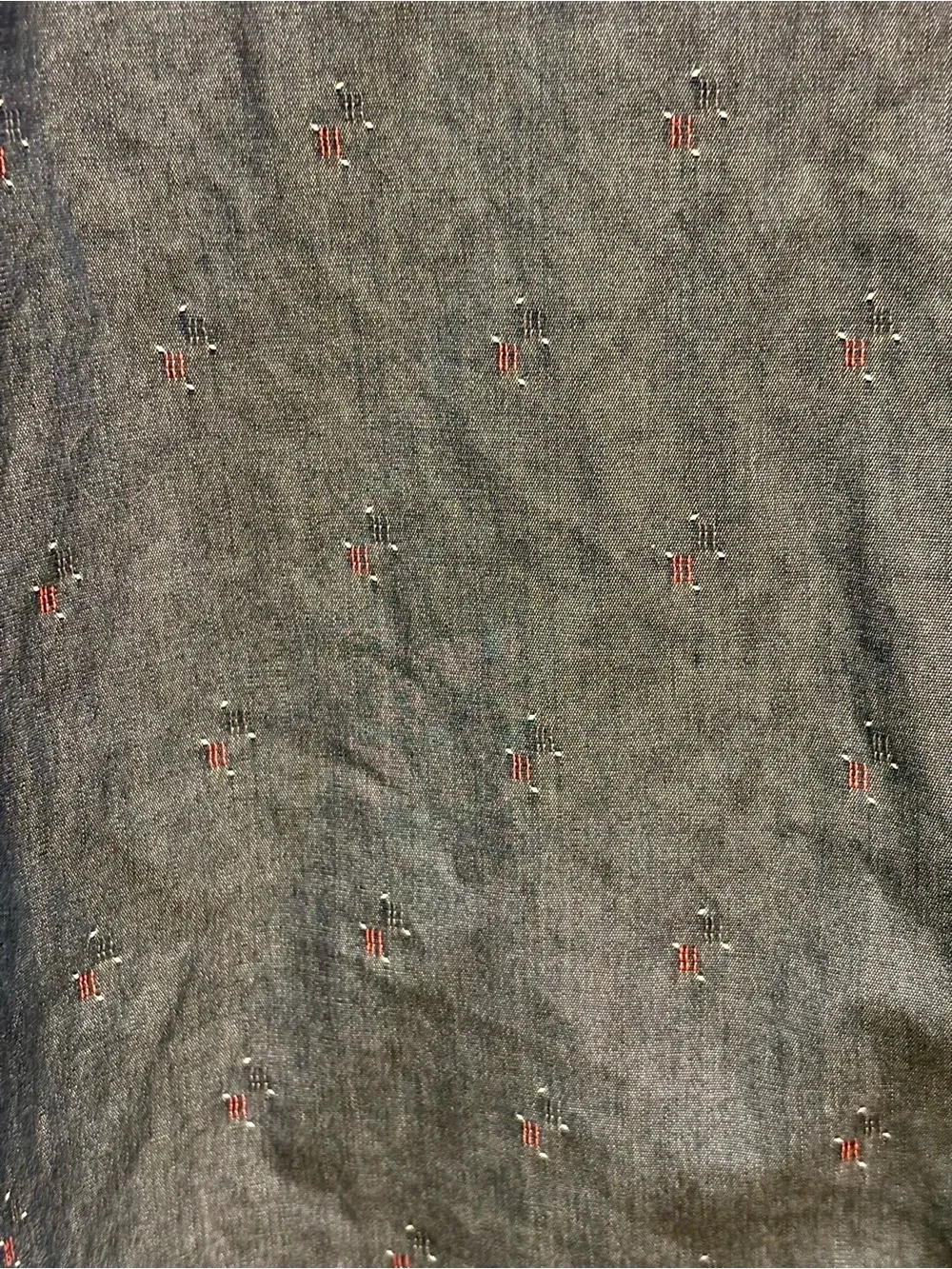 Banana Republic Heritage Navy  Button-Down Shirt w/ Red Embroidery